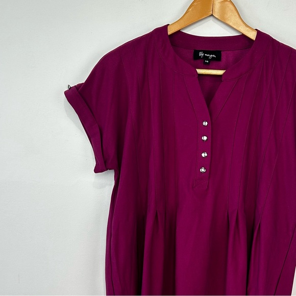 LILY MORGAN short sleeve blouse L NWOT - Picture 3 of 6